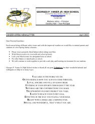 april 2013 newsletter - Georges P Vanier Junior High School