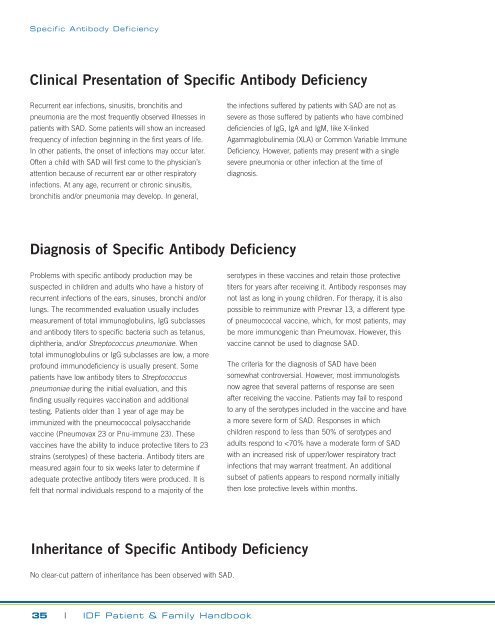 Specific Antibody Deficiency