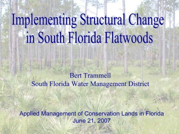 Bert Trammell South Florida Water Management District