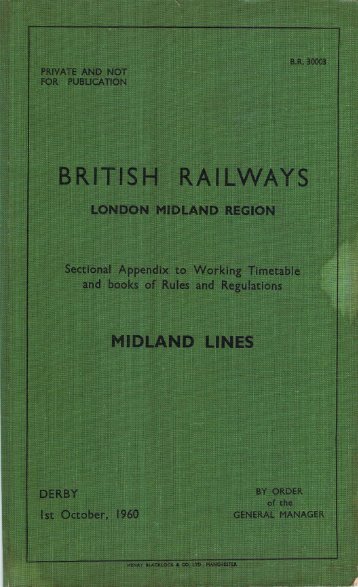 1960 Midland Lines - Limit Of Shunt