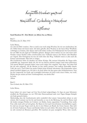 Ausgewählte Handouts zum Band