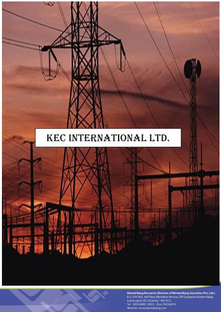 KEC INTERNATIONAL LTD. - The Smart Investor