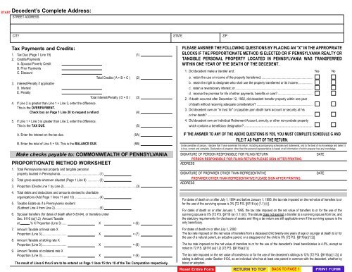 Inheritance Tax Return Nonresident Decedent (REV ... - FormSend