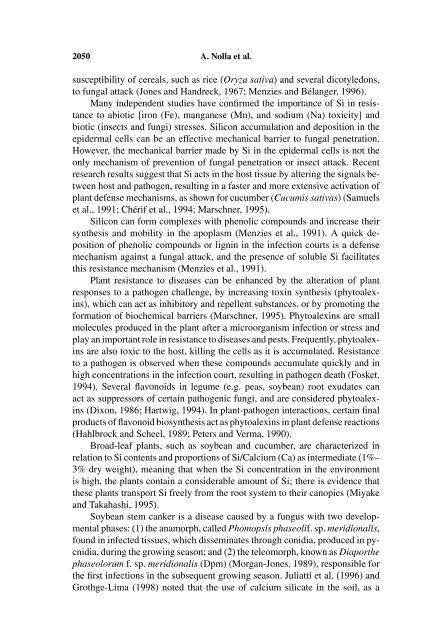 Efficiency of Calcium Silicate and Carbonate in Soybean Disease ...