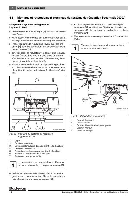 Notice d'installation et d'entretien Logano plus SB315/315 VM