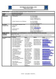 CEV Practical Info - European Championship Final