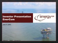 Energy XXI - EnerCom, Inc.