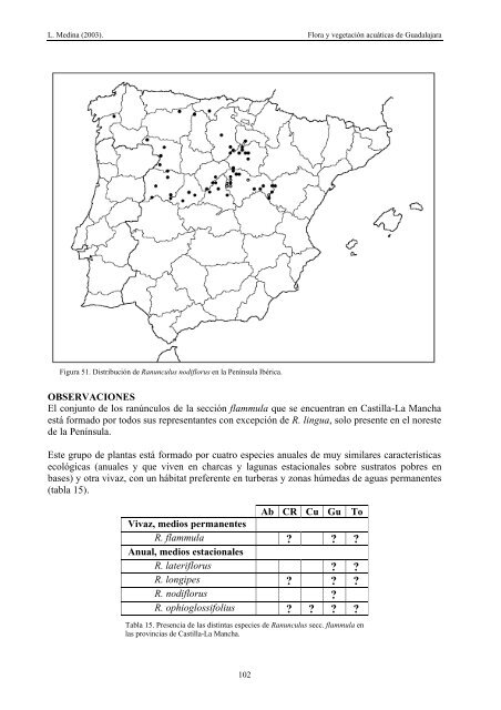 flora y vegetaciÃ³n acuÃ¡ticas de las lagunas y humedales de la ...