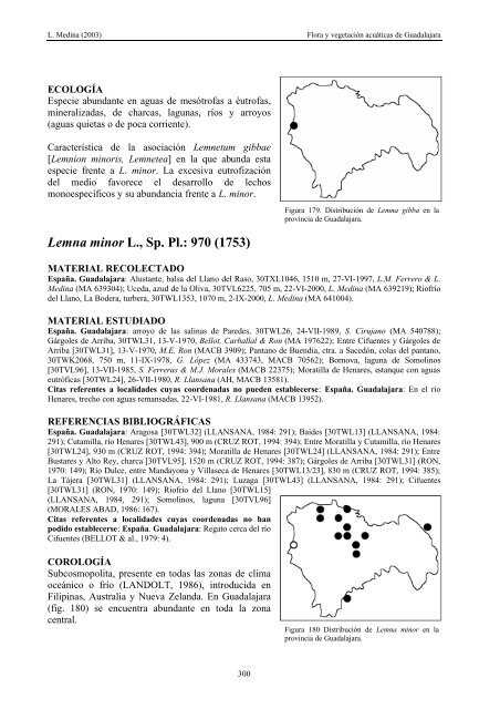 flora y vegetaciÃ³n acuÃ¡ticas de las lagunas y humedales de la ...