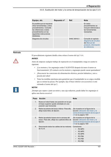 Manual del producto (parte 1 de 2), procedimientos