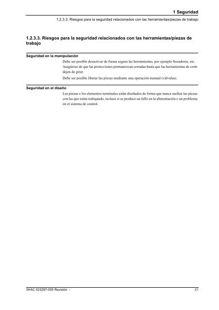 Manual del producto (parte 1 de 2), procedimientos