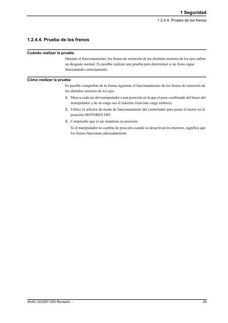 Manual del producto (parte 1 de 2), procedimientos