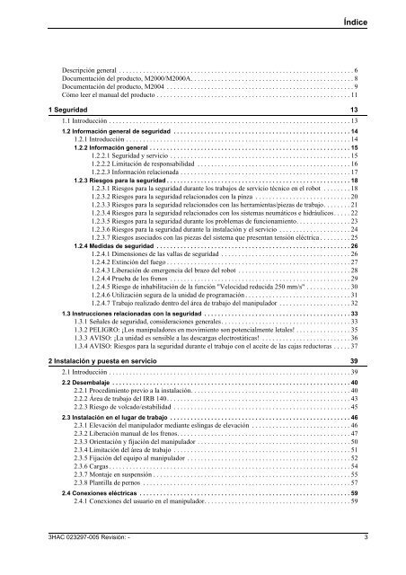 Manual del producto (parte 1 de 2), procedimientos