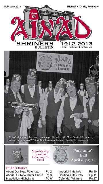 February 2013 - Ainad Shriners