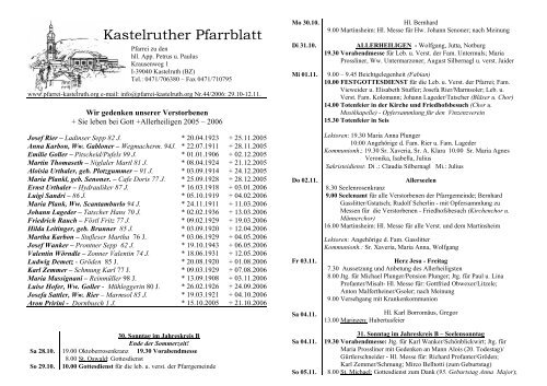 Kastelruther Pfarrblatt - PFARREI HL. KREUZ Seis am Schlern