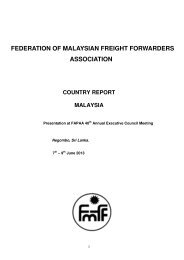 federation of malaysian freight forwarders association - FAPAA