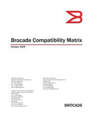 Brocade Compatibility Matrix