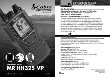 MR HH325 VP - Cobra Electronics - Buy Two Way Radios