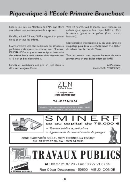 Bulletin Municipal NÂ°110 Octobre 2007 - Escautpont