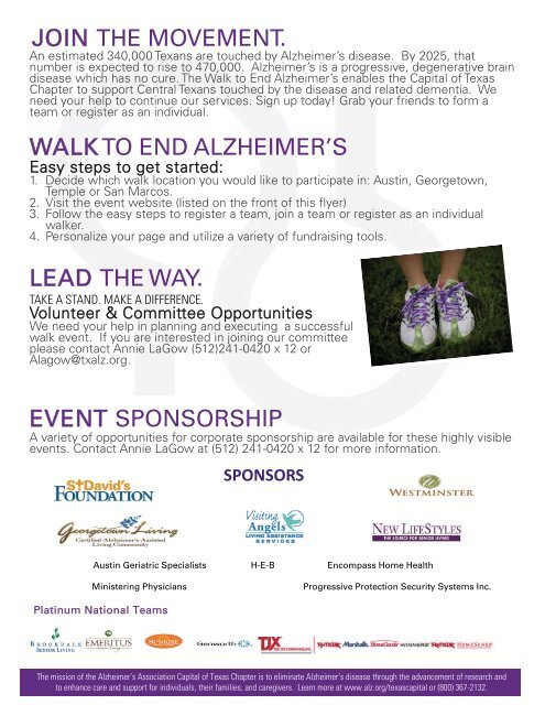 2013 Walk poster - Alzheimer's Association