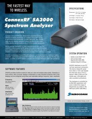 ConnexRFÃ¢Â„Â¢ SA3000 Spectrum Analyzer - wireless world AG