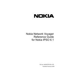 Nokia Network Voyager Reference Guide for IPSO 6.1 - Check Point