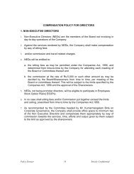COMPENSATION POLICY FOR DIRECTORS 1. NON ... - GTL Limited