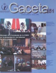 Gaceta NÂ° 151 - ComisiÃ³n Nacional de los Derechos Humanos