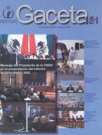 Gaceta NÂ° 151 - ComisiÃ³n Nacional de los Derechos Humanos