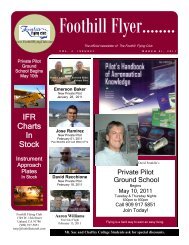 March Newsletter 2011 - Foothill Flying Club, Upland, CA, Flight ...