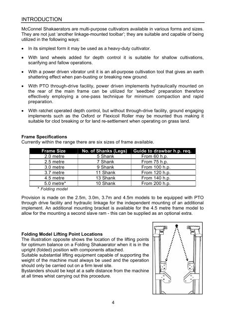 SHAKAERATOR - Operator Manual - McConnel