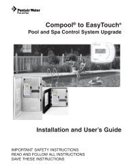 Compool to EasyTouch Upgrade Manual Rev B 03-15-2010 - Pentair