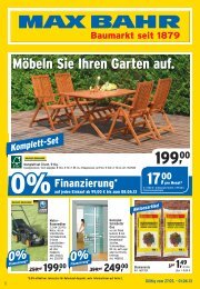 MÃ¶beln Sie Ihren Garten auf. - Max Bahr