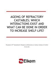 ageing of refractory castables; which interactions exist and ... - Elkem