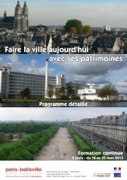 Faire la ville aujourd'hui avec ses patrimoines - Ecole Nationale ...