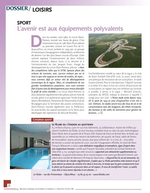 Loisirs : Les bons concepts rencontrent leur public - CCI CÃ´te-d'Or