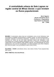 A centralidade urbana de Sete Lagoas na regiÃ£o central de Minas ...