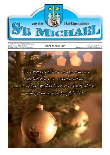 Gemeindezeitung Dezember 2009 - St. Michael in der Obersteiermark