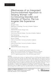 Effectiveness of an integrated, trauma-informed approach to treating ...