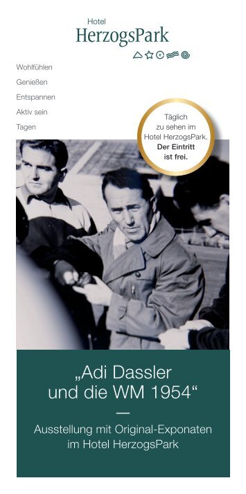 „Adi Dassler und die WM 1954“ — - HerzogsPark