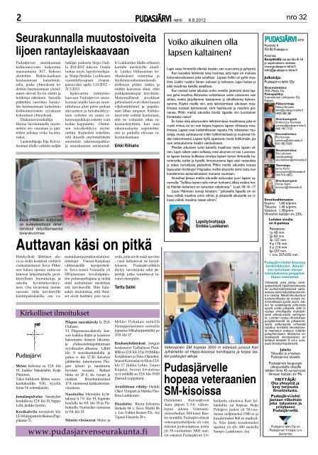 Pudasjarvilehti-32-2.. - PudasjÃ¤rvi-lehti ja VKK-Media Oy