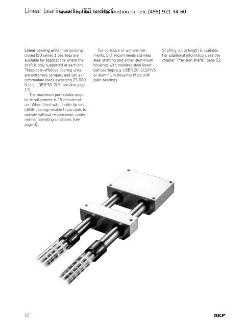 Linear bearings and units