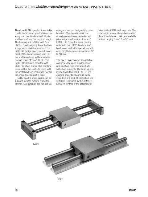 Linear bearings and units