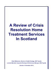 A Review of Crisis Resolution Home Treatment Services In Scotland