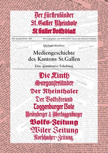 Dokument 2 - Historischer Verein des Kantons St.Gallen