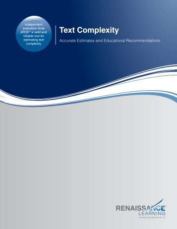 Text Complexity - Renaissance Learning