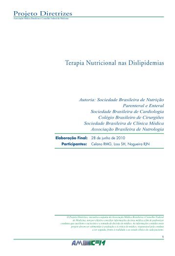 Terapia Nutricional nas Dislipidemias - Projeto Diretrizes