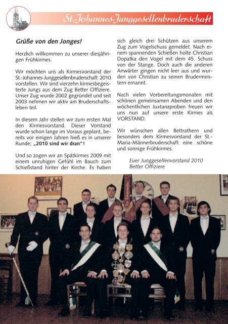 Festheft 2010 Frühkirmes - St. Maria Männerbruderschaft Hoven ...