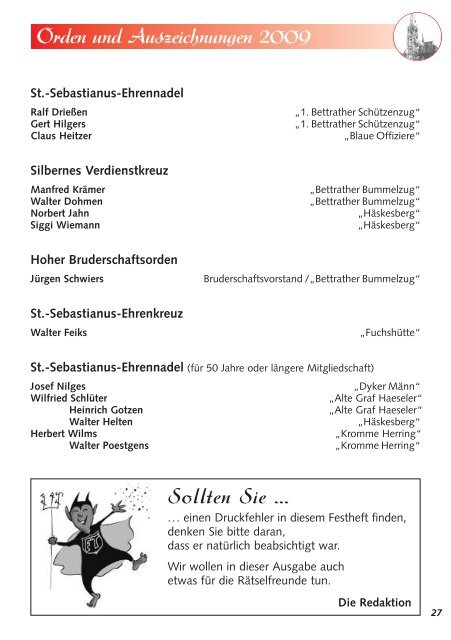 Festheft 2010 Frühkirmes - St. Maria Männerbruderschaft Hoven ...