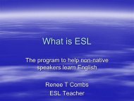What is ESL? - Campbell County Schools